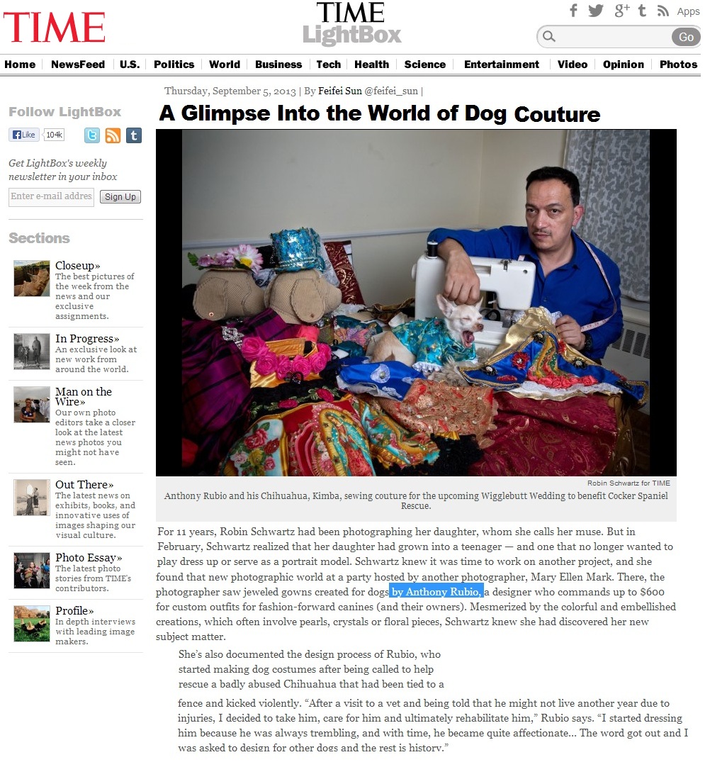 Anthony Rubio in the September 2013 issue of TIME Magazine