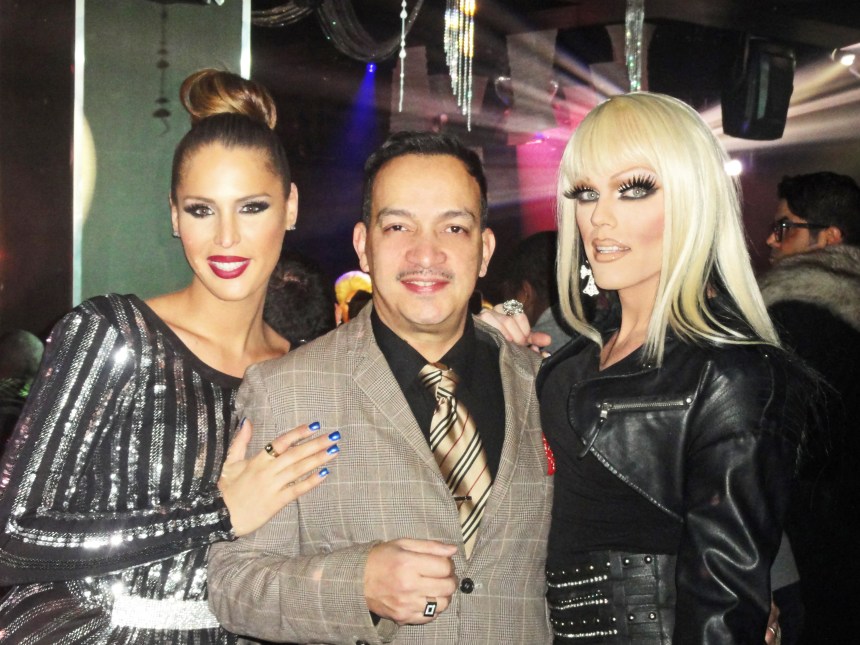 Anthony Rubio with Carmen Carrera and Morgan McMichaels  at the premiere party for RuPaul's Drag Race Season 5 at XL 