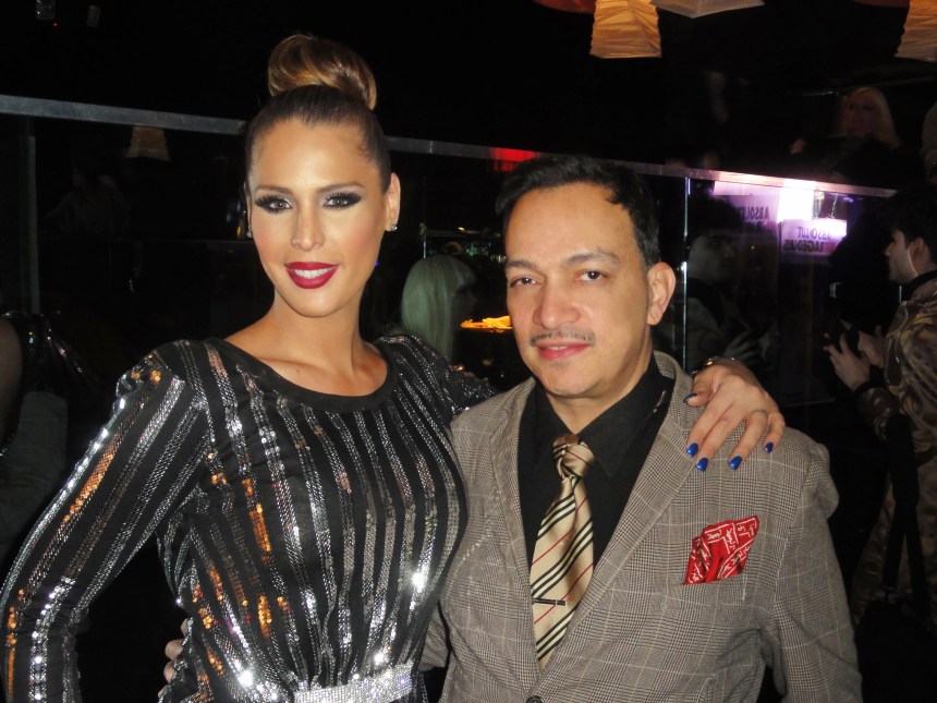 Anthony Rubio with Carmen Carrera at the premiere party for RuPaul's Drag Race Season 5 at XL Nightclub