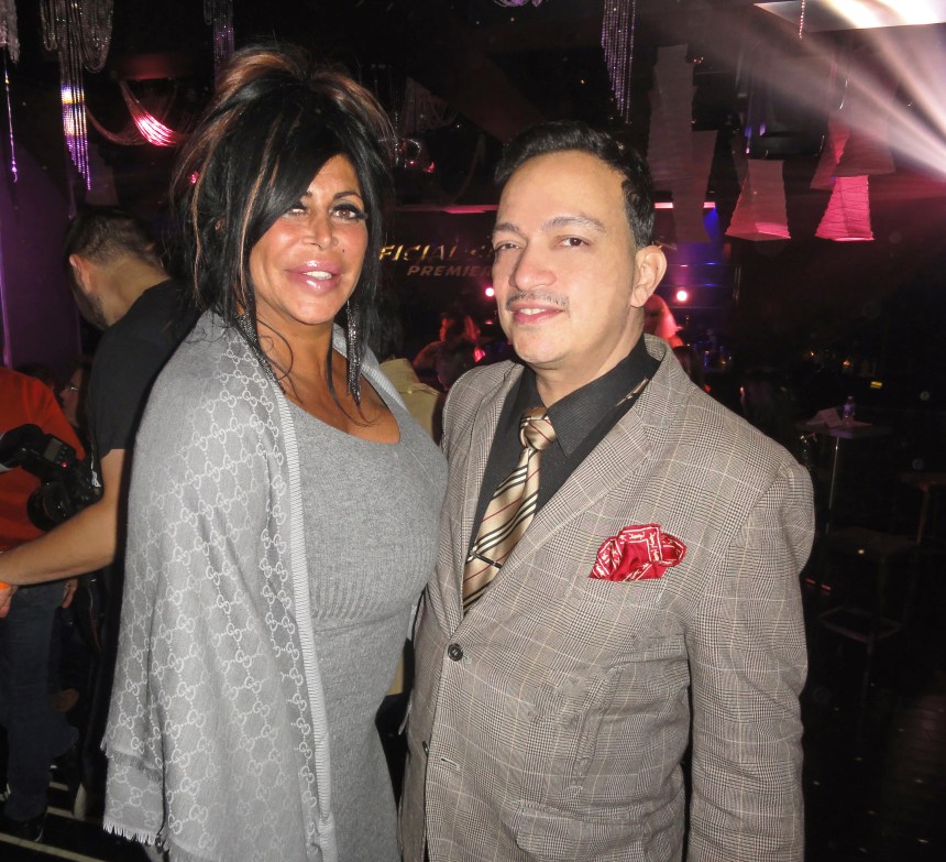 Anthony Rubio and Angela Big Ang Raiola of Mob Wives at the premiere party for RuPaul's Drag Race Season 5 at XL Nightclub