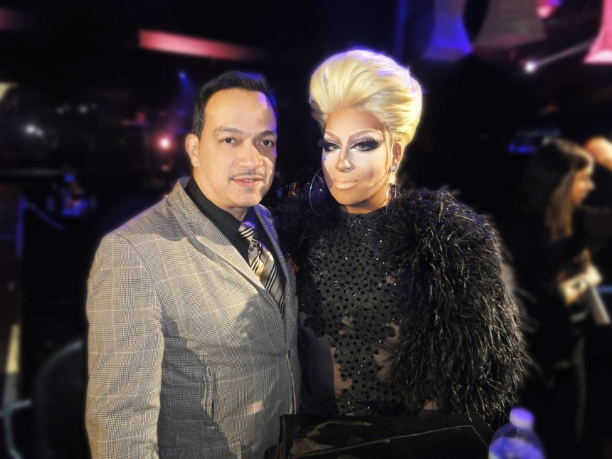 Roxxxy Andrews and Anthony Rubio at the premiere party for RuPaul's Drag Race Season 5 at XL Nightclub