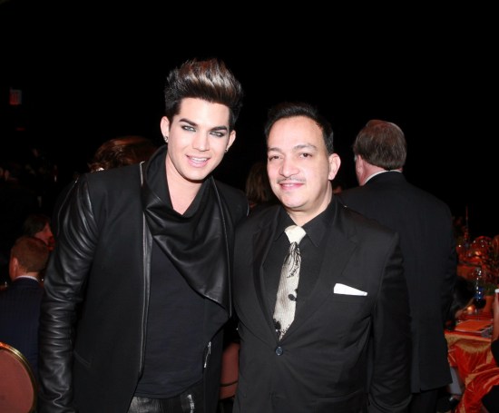 Anthony Rubio with Adam Lambert at the We Are Family Foundation Gala