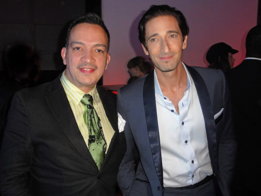 Anthony Rubio with Adrien Brody at Bombay Sapphire's Imagination Series Film World Premiere