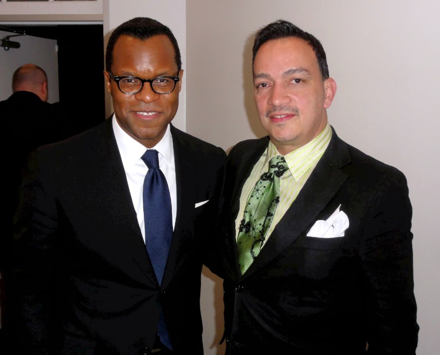 Anthony Rubio with  writer Geoffrey Fletcher at Bombay Sapphire's Imagination Series Film World Premiere