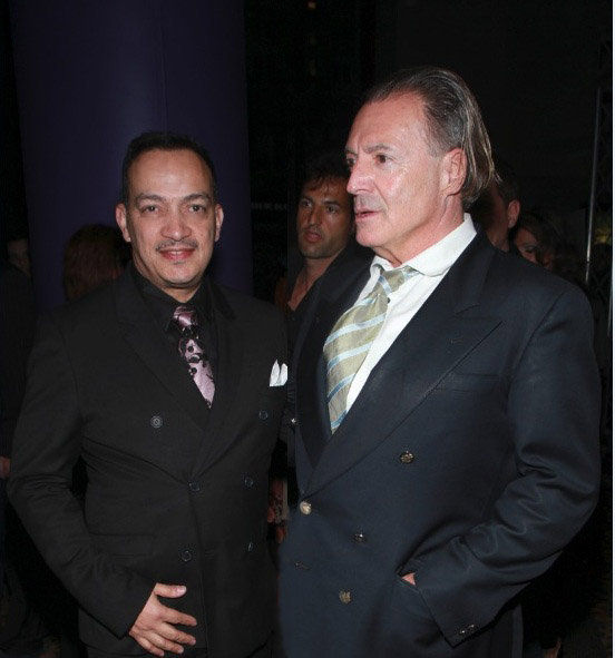Anthony Rubio with actor Armand Assante at the "Once Upon A Time In Brooklyn" Premiere Party