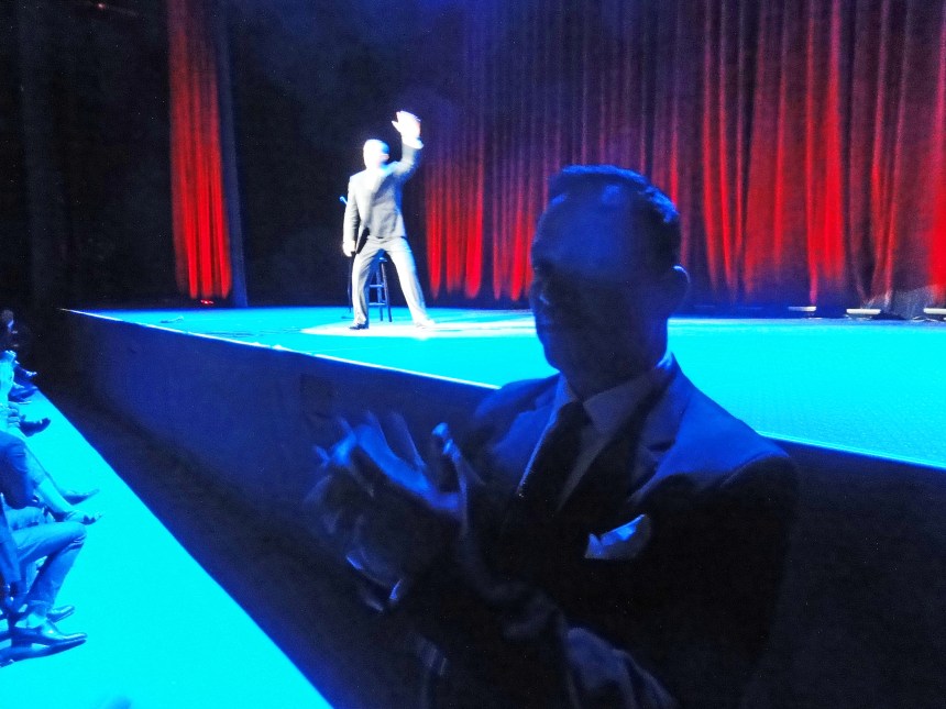 Jerry Seinfeld saying goodbye at the Stand Up For A Cure 2013