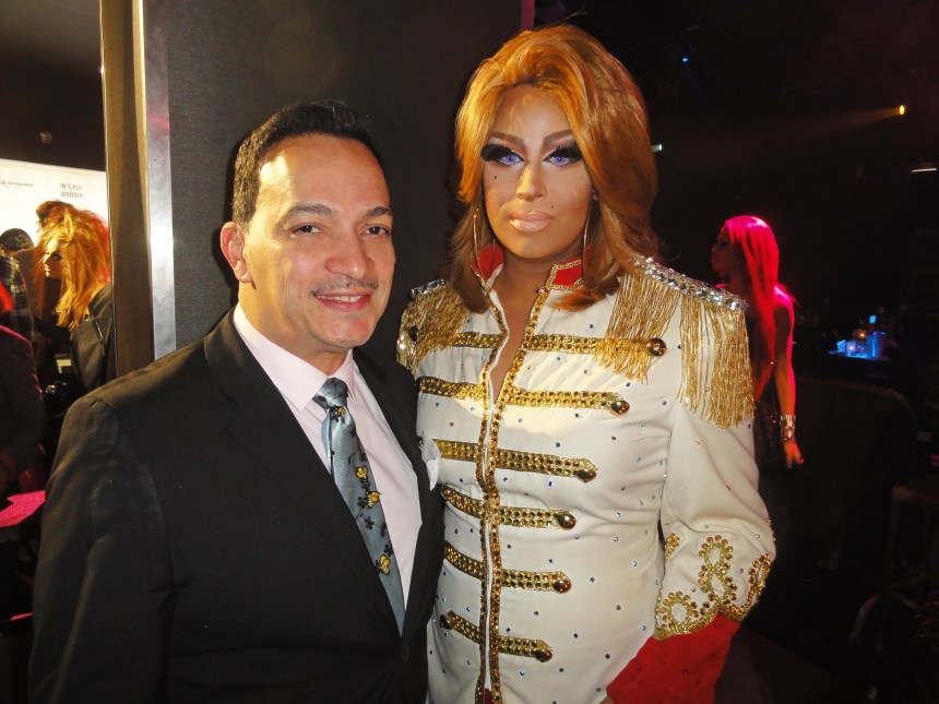 Anthony Rubio with Roxxxy Andrews at RuPaul's Drag Race Season 5 Finale Party in New York