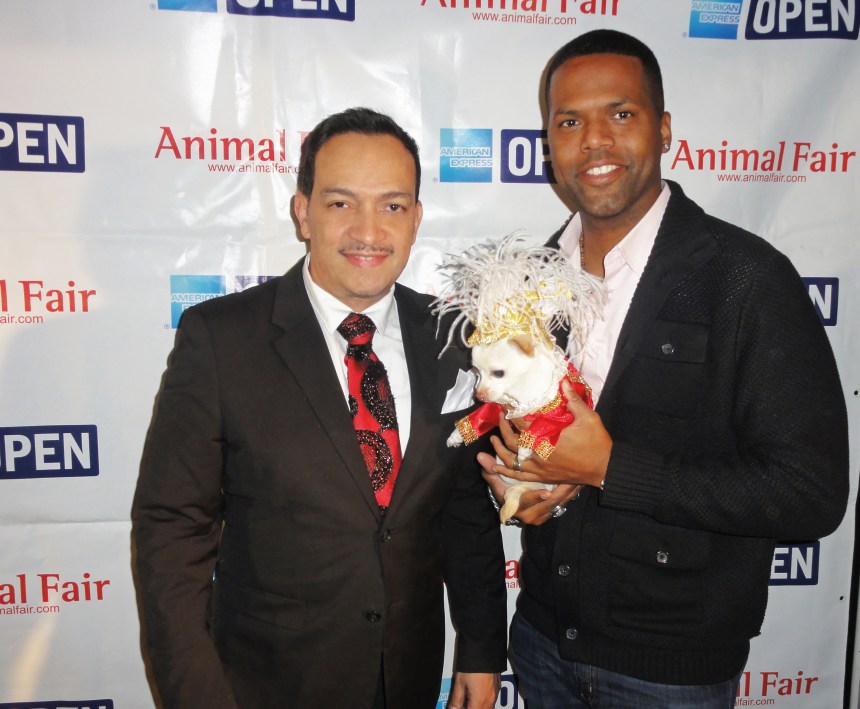 Anthony Rubio and A.J. Calloway at Animal Fair Magazine's 10th Annual Toys for Dogs Holiday