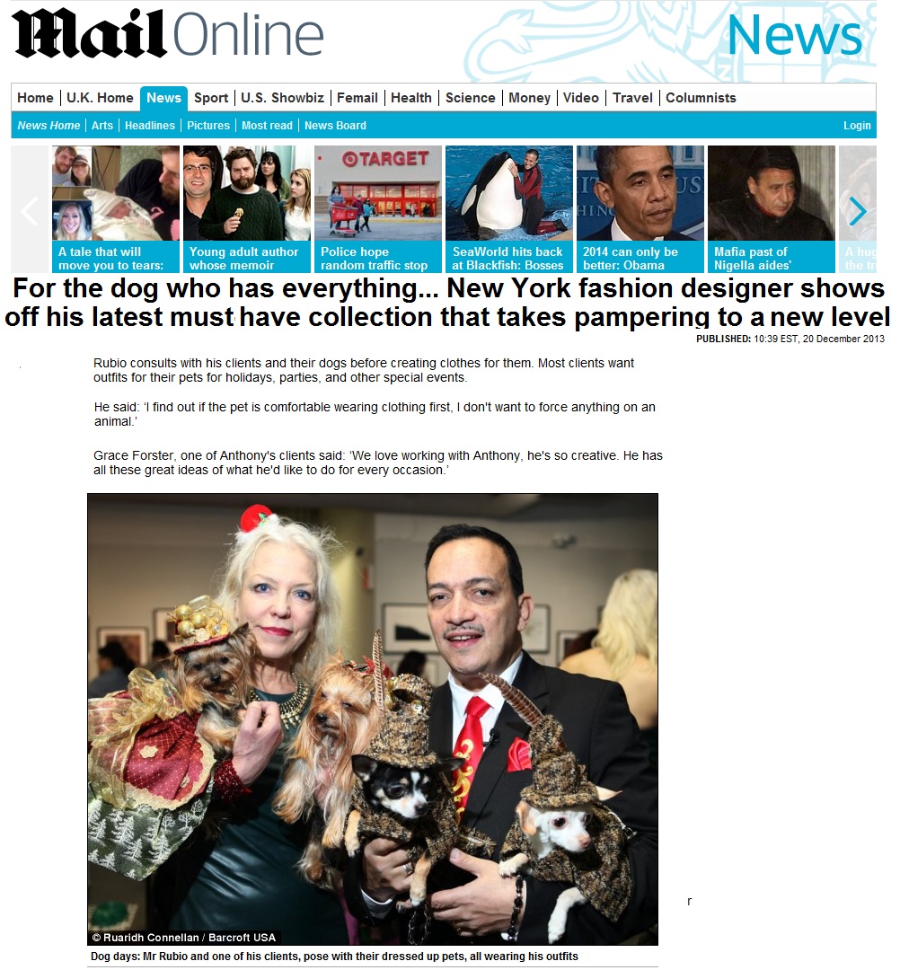 From Anthony Rubio's Interview in The Daily Mirror U.K.