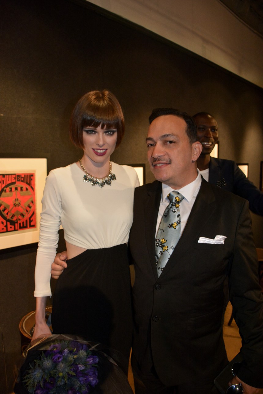 Anthony Rubio with Coco Rocha at FashionSpeaks : The Art of Modeling at the National Arts Club