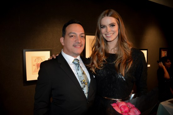 Anthony Rubio with Robyn Lawley at FashionSpeaks : The Art of Modeling at the National Arts Club in NYC