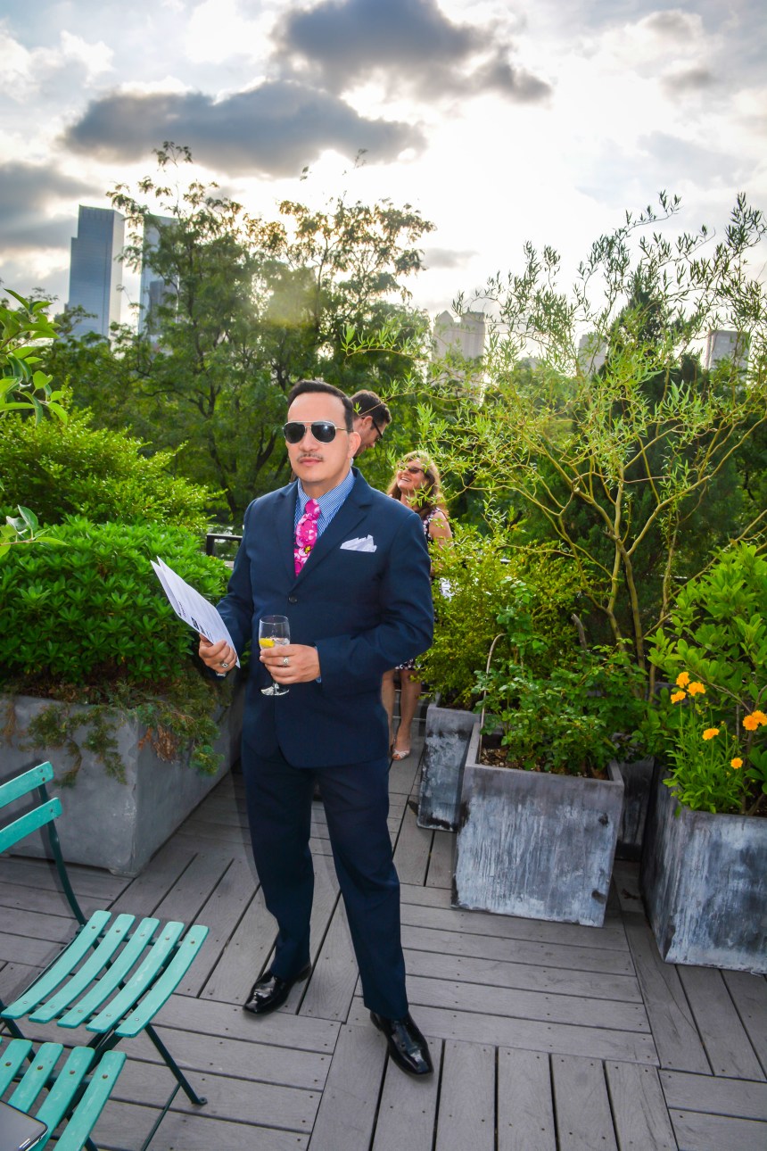 Anthony Rubio attends Horticultural Society of New York's "Auction Art Work"