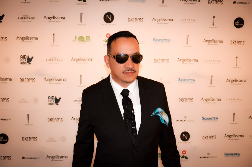 Anthony Rubio on the red carpet at Ricardo Seco's Fashion Show for Mercedes-Benz Fashion Week 