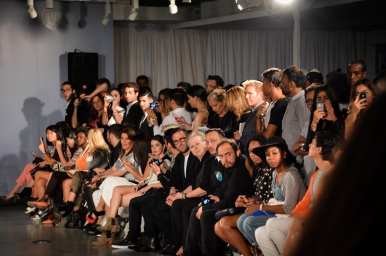 Anthony Rubio sits Front Row at Ricardo Seco's Fashion Show for Mercedes-Benz Fashion Week 