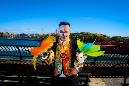 Anthony Rubio attends Halloween Howl & Healthy Hound Fair at Carl Schurz Park