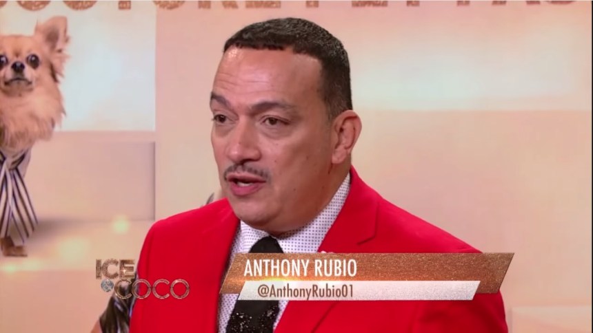 Designer Anthony Rubio on the set of Ice And Coco talk show on Fox