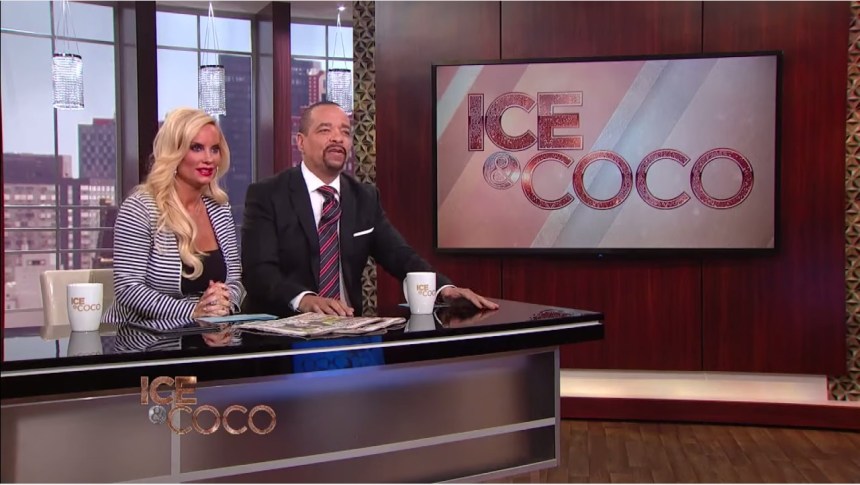 Ice-T and Coco on the set of Ice And Coco talk show on Fox