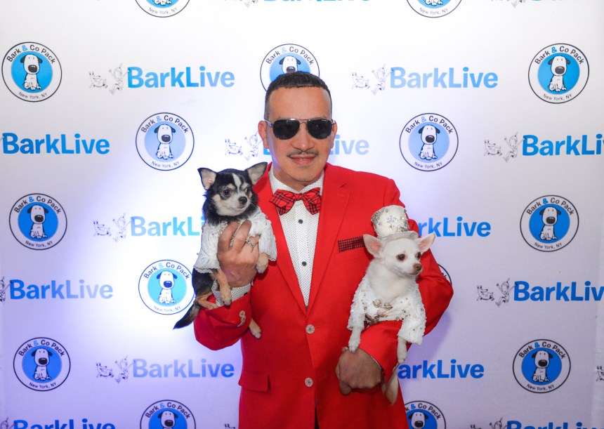 Anthony Rubio with Chihuahua duo Bogie And Kimba attend the Puppy Prom
