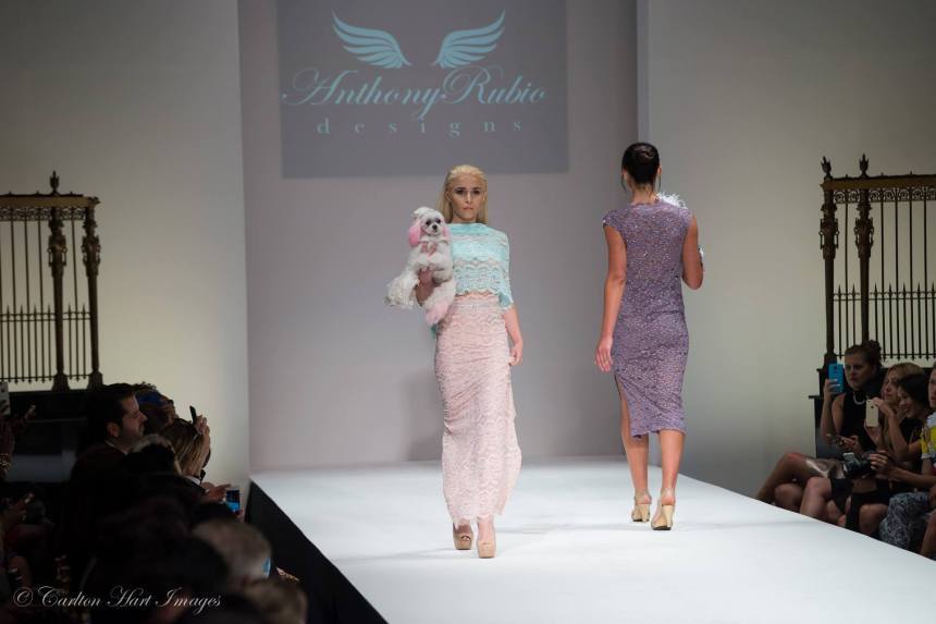 Anthony Rubio Spring/Summer 2016 – New York Fashion Week Model: Luybava Che Canine Model: ZZ Photo by: Carlton Hart