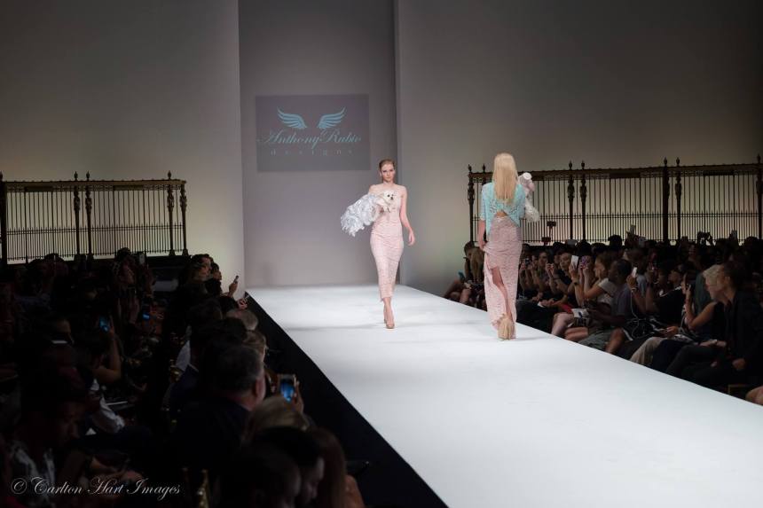 Anthony Rubio Spring/Summer 2016 – New York Fashion Week Model: Morgan Hollis Canine Model: Gizzy Photo by: Carlton Hart