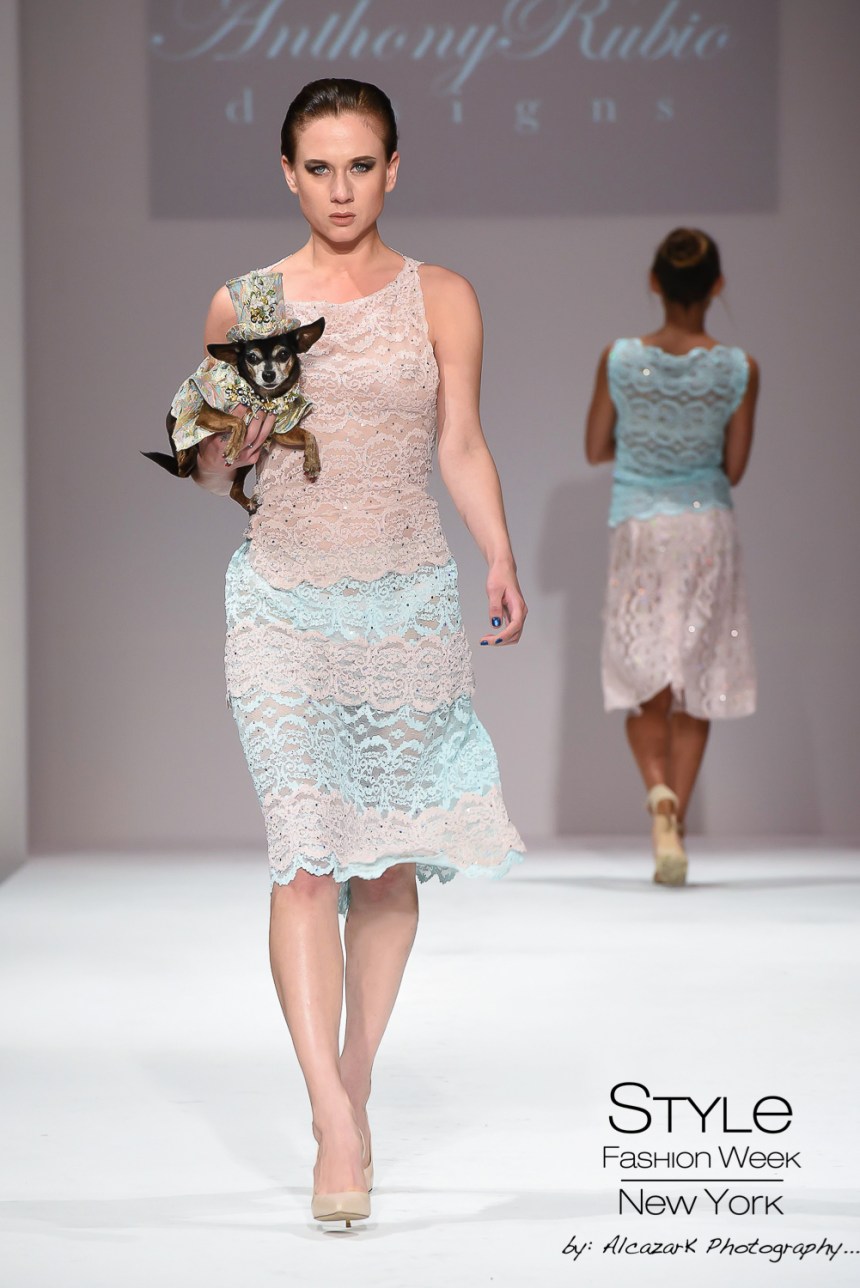 Anthony Rubio Spring/Summer 2016 - New York Fashion Week Model: Katya Olive Canine Model: Cricket Photo by: Ken Alcazar 