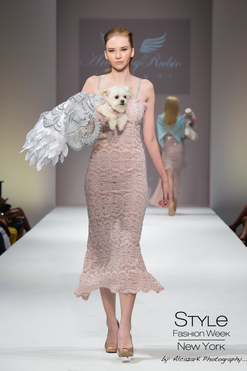 Anthony Rubio Spring/Summer 2016 - New York Fashion Week Model: Morgan Hollis Canine Model: Gizzy Photo by: Ken Alcazar 