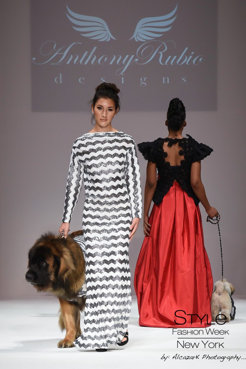 Anthony Rubio Spring/Summer 2016 - New York Fashion Week Model: Nicole Cuizon Canine Model: Magneto Photo by: Ken Alcazar 