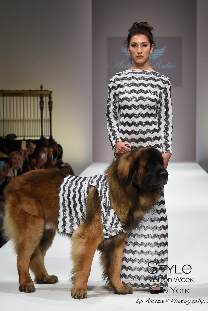 Anthony Rubio Spring/Summer 2016 - New York Fashion Week Model: Nicole Cuizon Canine Model: Magneto Photo by: Ken Alcazar 