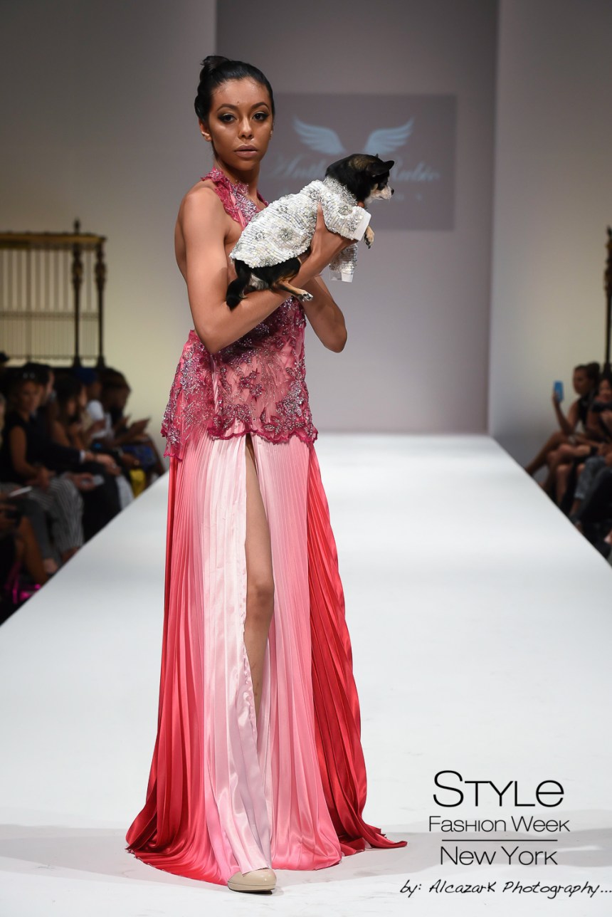 Anthony Rubio Spring/Summer 2016 - New York Fashion Week Model: Elena Martinez Canine Model: Bogie Photo by: Ken Alcazar 