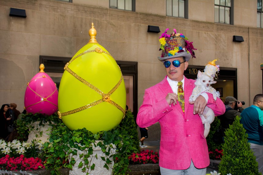 2016 Easter Parade and Bonnet Festival with Anthony Rubio and Chihuahua Bogie and Kimba in New York City