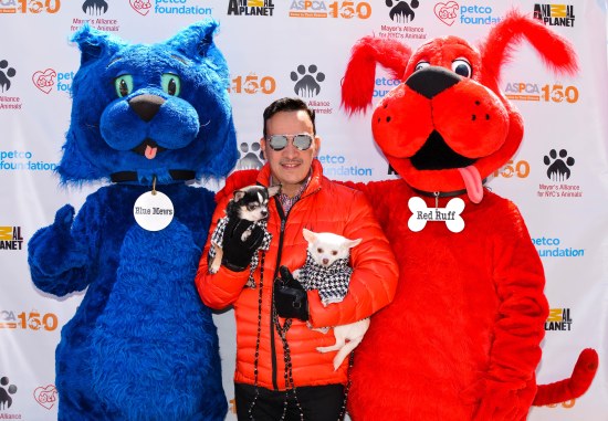 Anthony with Bogie and Kimba attend Mayor's Alliance for NYC's Animals' annual Adoptapalooza in Union Square Park