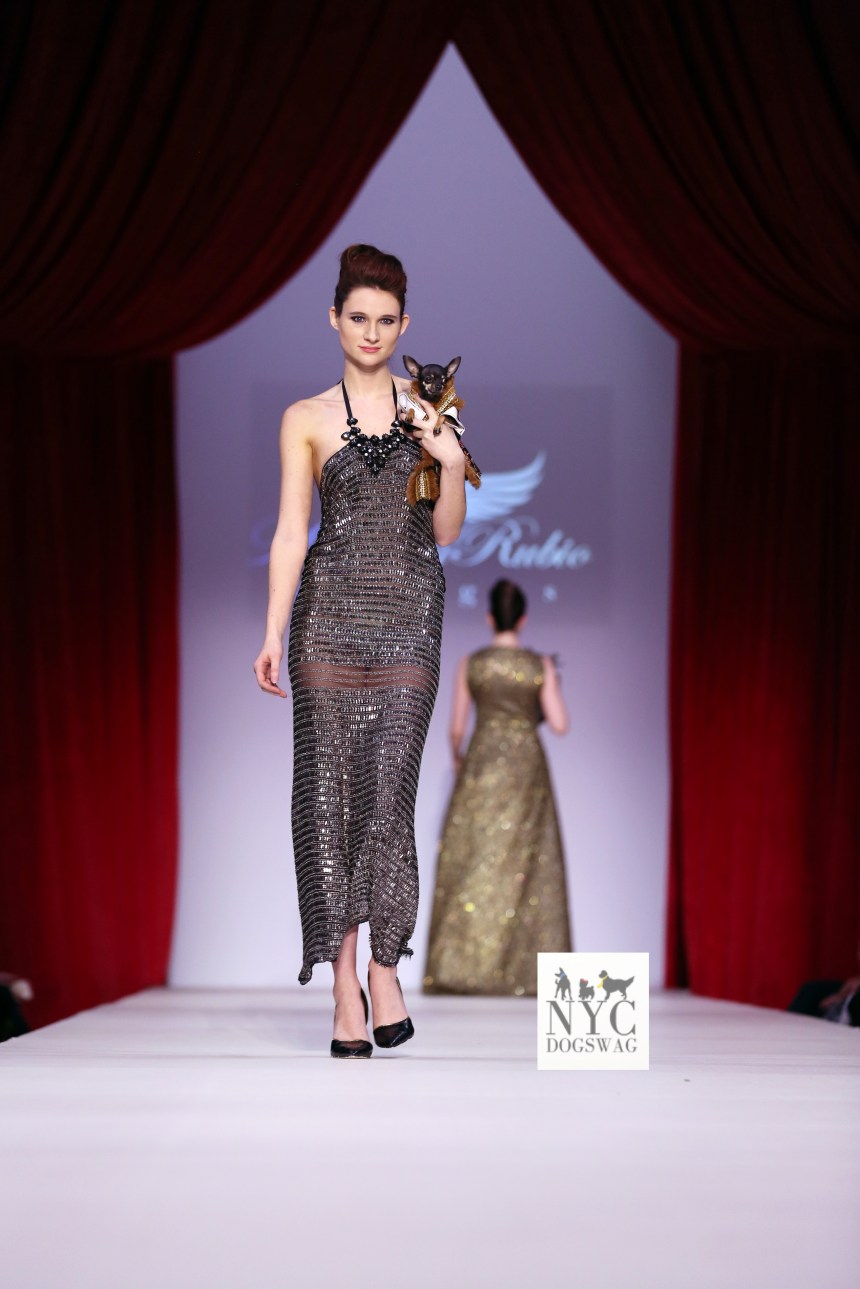 Anthony Rubio Fall/Winter 2016 - New York Fashion Week Women's Wear & Canine Couture Female Model: Rachel Brown-McLoughlin Canine Model: Baby Konjo Photo by: Jason Howard