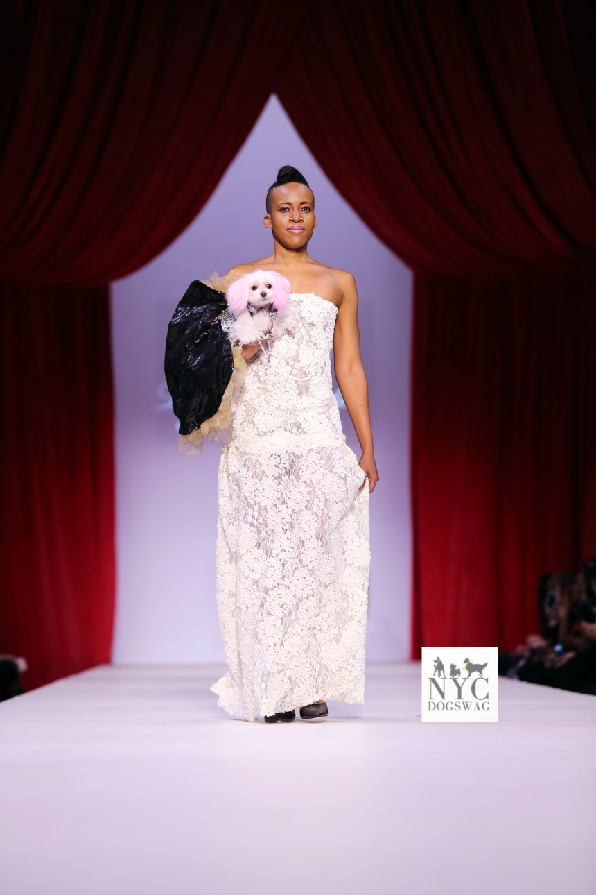 Anthony Rubio Fall/Winter 2016 - New York Fashion Week Women's Wear & Canine Couture Female Model: Vivian Nwoke Canine Model: Z Z Photo by: Jason Howard