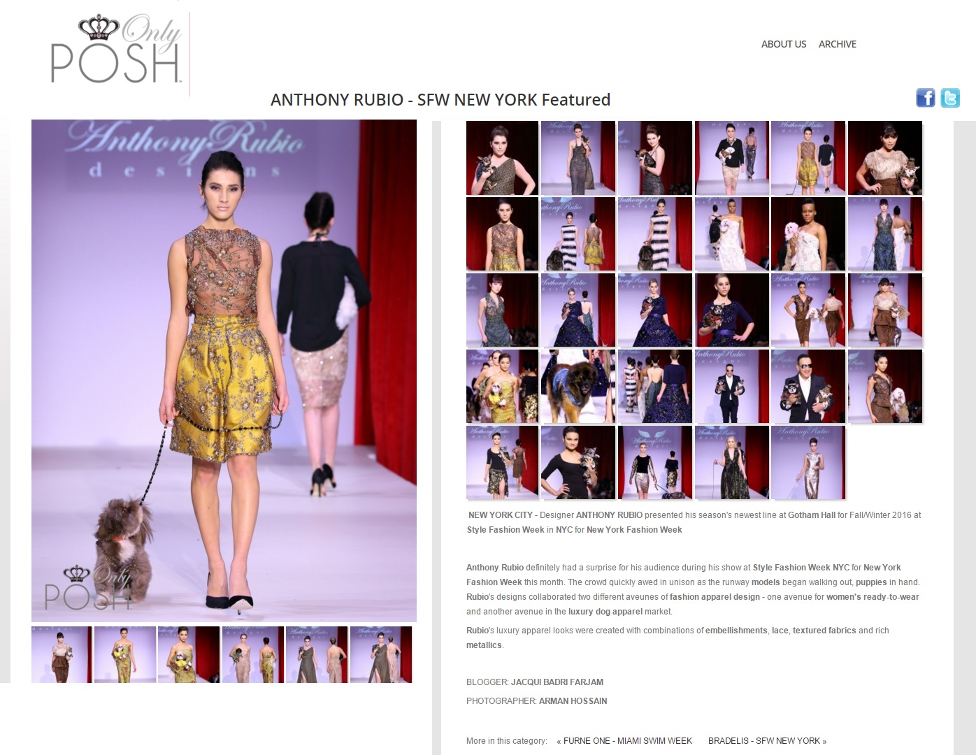 Anthony Rubio Designs feature on OnlyPosh