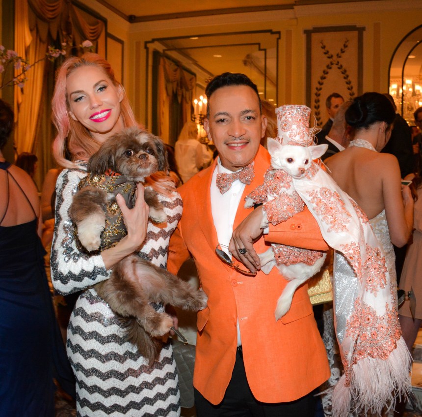 Anthony Rubio with Chihuahua Kimba attend the 2016 Bideawee Ball at The Pierre Hotel in New York City