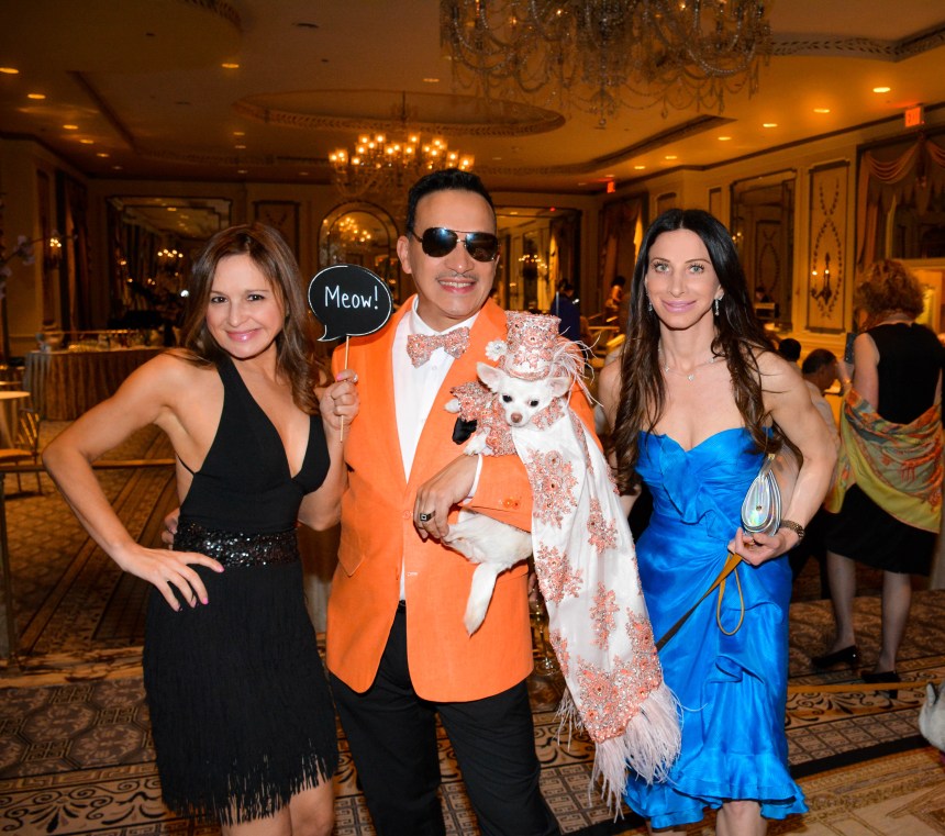 Anthony Rubio with Chihuahua Kimba attend the 2016 Bideawee Ball at The Pierre Hotel in New York City