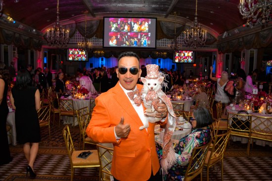 Anthony Rubio with Chihuahua Kimba attend the 2016 Bideawee Ball at The Pierre Hotel in New York City