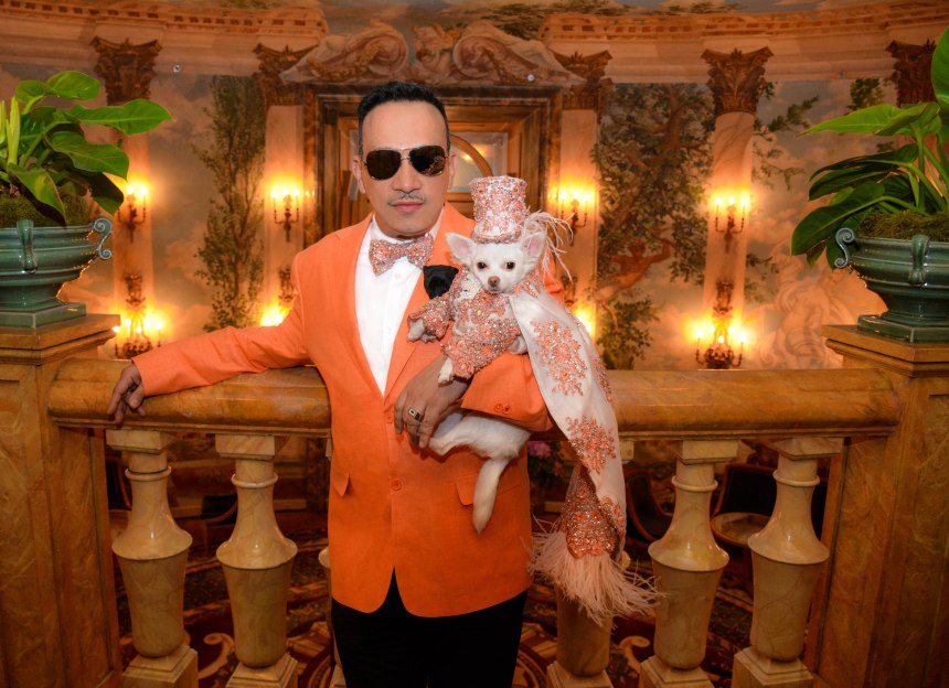 Anthony Rubio with Chihuahua Kimba attend the 2016 Bideawee Ball at The Pierre Hotel in New York City