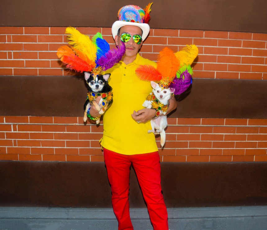 Anthony Rubio and Bogie and Kimba marched in the 46th Annual Pride Parade in New York City