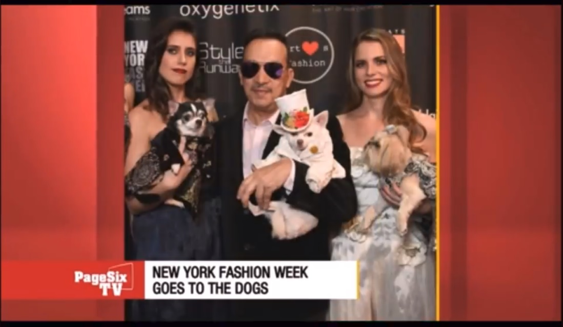 Anthony Rubio featured in a segment on Page Six TV covering his New York Fashion Week show