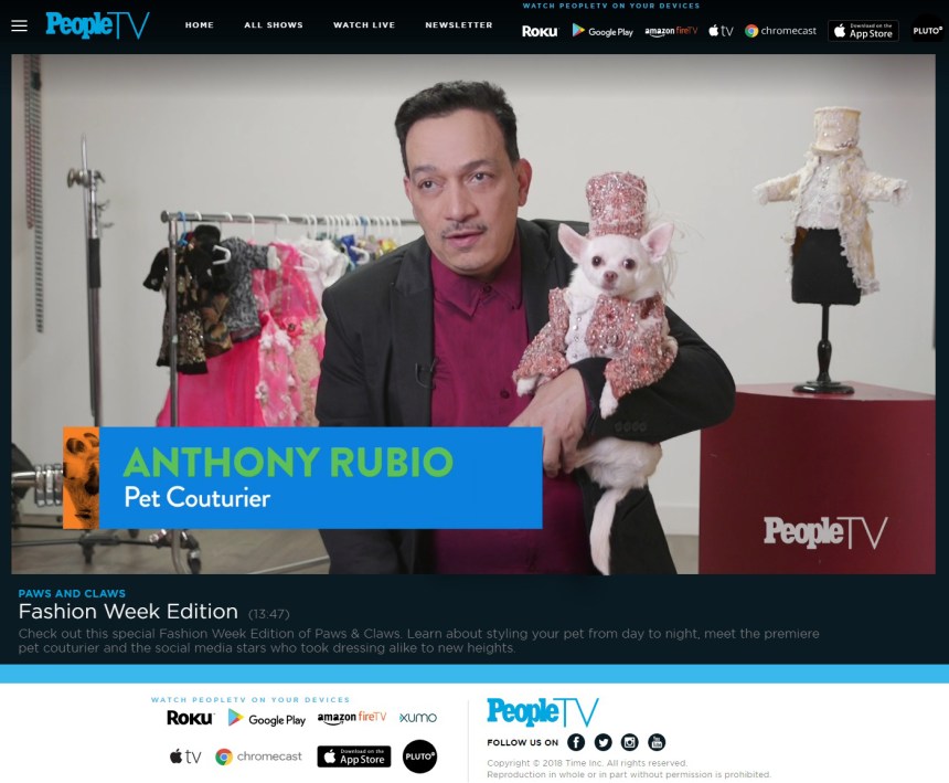 Anthony Rubio Designs In PEOPLE Magazine TV!