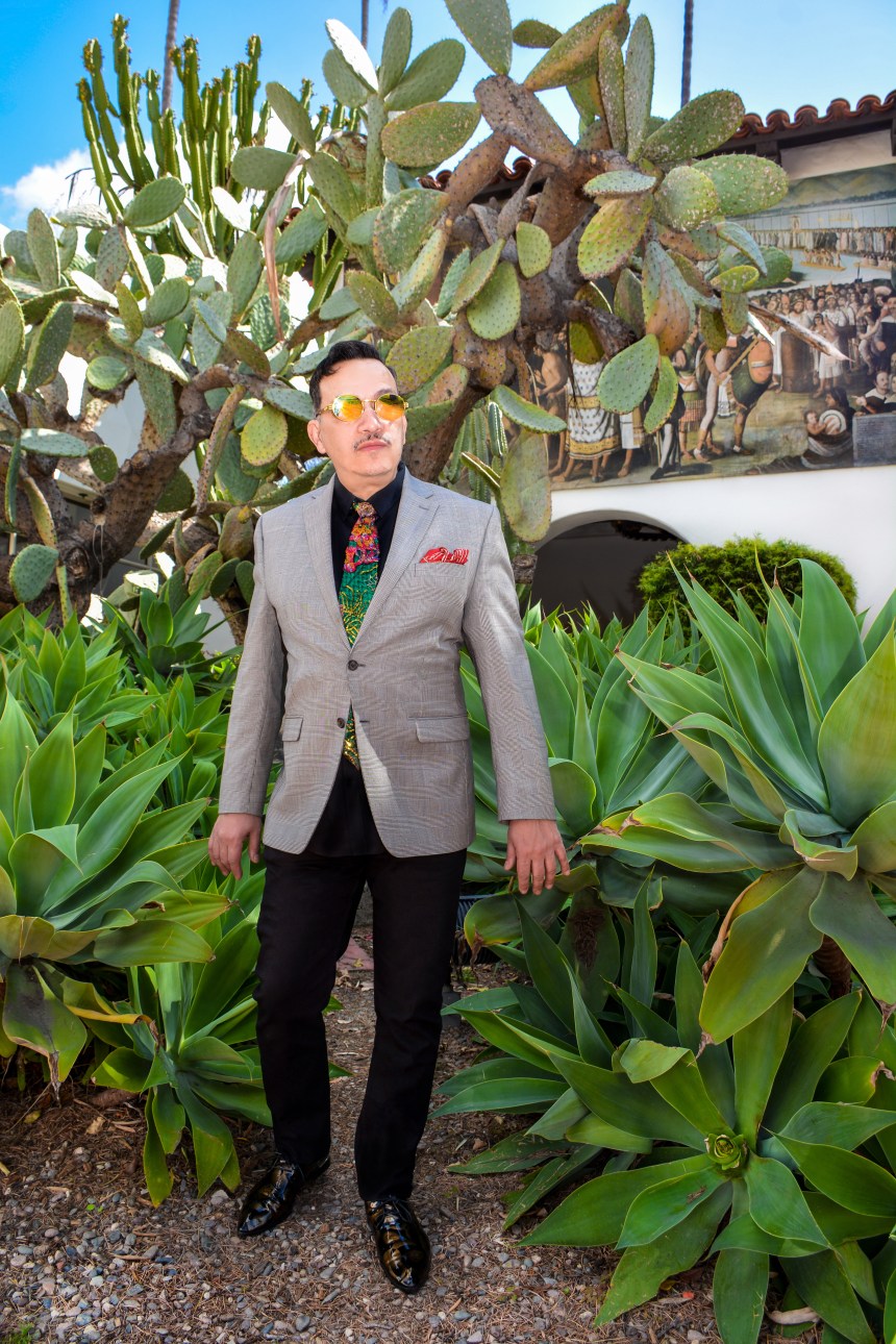 Anthony Rubio wearing his Men's Tie design